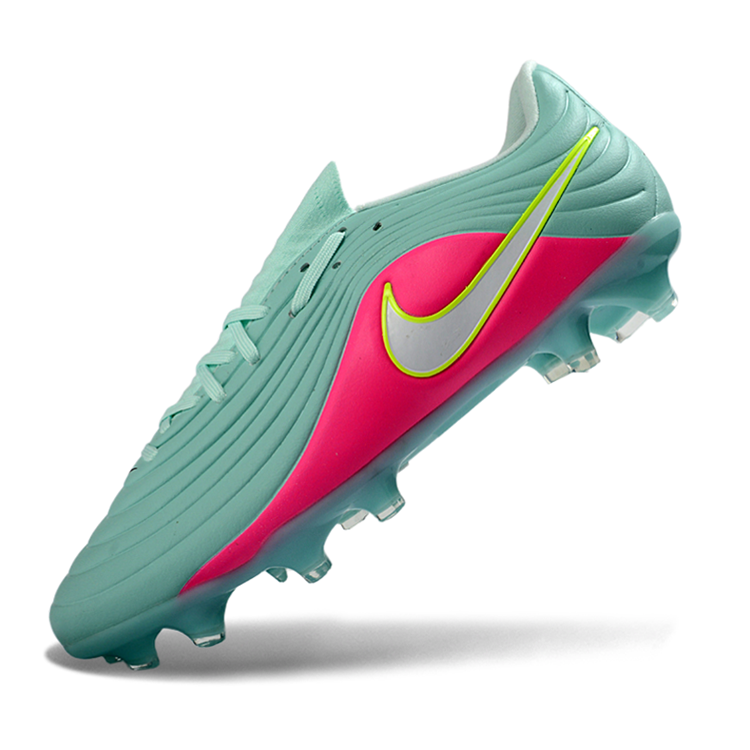 Tiempo Legend XI Elite Fully Knitted Waterproof FG Soccer Shoes - Mint Green/Bold Pink/Bright Yellow