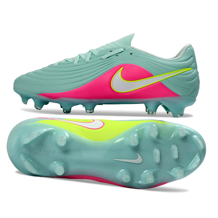 Tiempo Legend XI Elite Fully Knitted Waterproof FG Soccer Shoes - Mint Green/Bold Pink/Bright Yellow