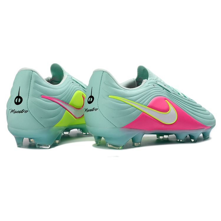 Tiempo Legend XI Elite Fully Knitted Waterproof FG Soccer Shoes - Mint Green/Bold Pink/Bright Yellow