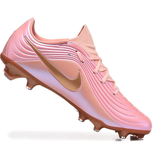 Tiempo Legend XI Elite Fully Knitted Waterproof FG Soccer Shoes - Sleek Pink/Metallic Bronze
