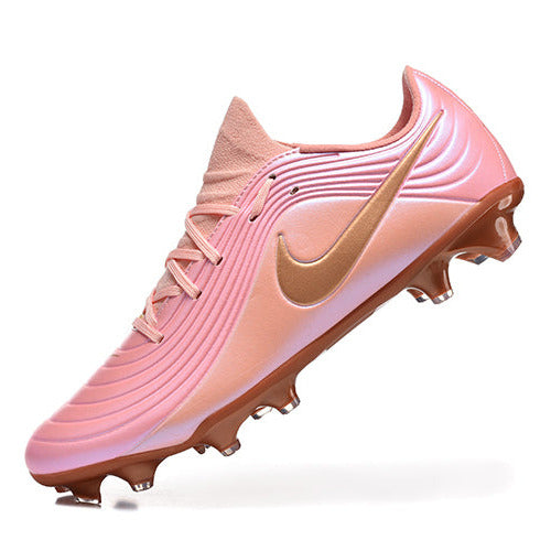 Tiempo Legend XI Elite Fully Knitted Waterproof FG Soccer Shoes - Sleek Pink/Metallic Bronze