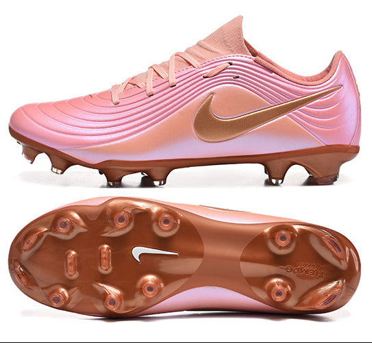 Tiempo Legend XI Elite Fully Knitted Waterproof FG Soccer Shoes - Sleek Pink/Metallic Bronze