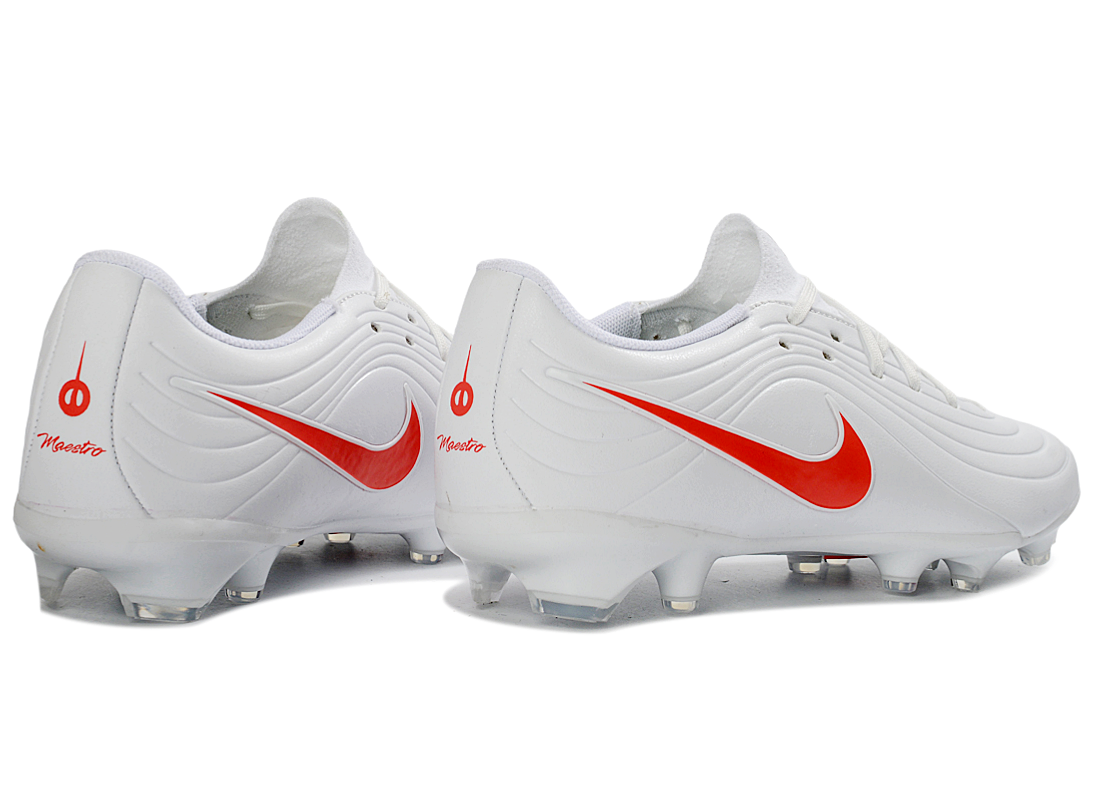 Tiempo Legend XI Elite Fully Knitted Waterproof FG Soccer Shoes - White/Orange