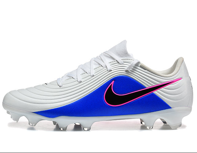 Tiempo Legend XI Elite Fully Knitted Waterproof FG Soccer Shoes - White/Pink Blast/Black/Racer Blue