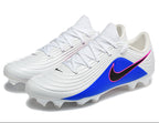 Tiempo Legend XI Elite Fully Knitted Waterproof FG Soccer Shoes - White/Pink Blast/Black/Racer Blue