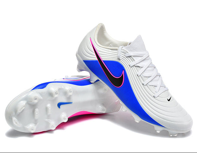 Tiempo Legend XI Elite Fully Knitted Waterproof FG Soccer Shoes - White/Pink Blast/Black/Racer Blue