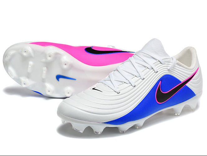 Tiempo Legend XI Elite Fully Knitted Waterproof FG Soccer Shoes - White/Pink Blast/Black/Racer Blue