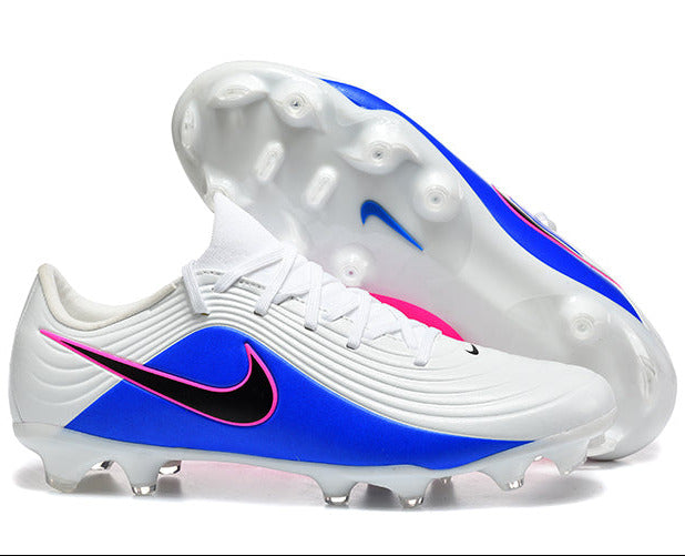 Tiempo Legend XI Elite Fully Knitted Waterproof FG Soccer Shoes - White/Pink Blast/Black/Racer Blue
