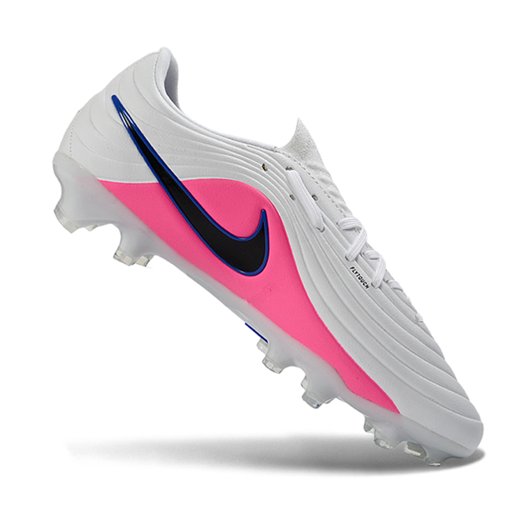 Tiempo Legend XI Elite Fully Knitted Waterproof FG Soccer Shoes - White/Pink Blast/Blue