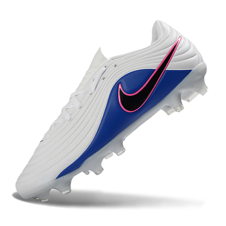 Tiempo Legend XI Elite Fully Knitted Waterproof FG Soccer Shoes - White/Pink Blast/Blue
