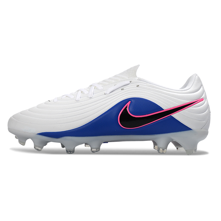 Tiempo Legend XI Elite Fully Knitted Waterproof FG Soccer Shoes - White/Pink Blast/Blue