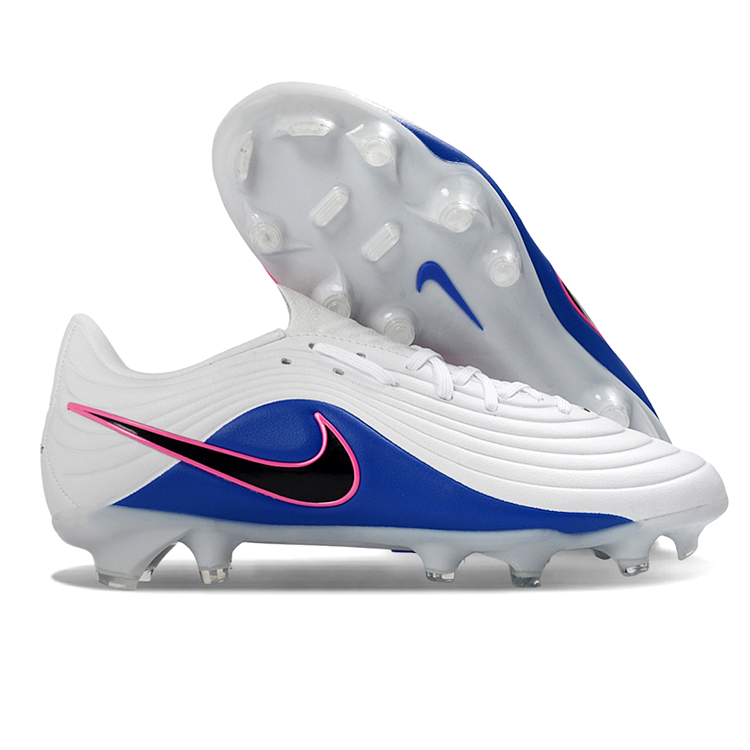 Tiempo Legend XI Elite Fully Knitted Waterproof FG Soccer Shoes - White/Pink Blast/Blue
