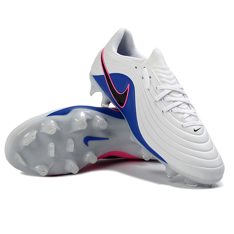 Tiempo Legend XI Elite Fully Knitted Waterproof FG Soccer Shoes - White/Pink Blast/Blue