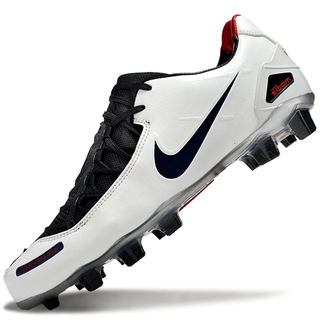 Total 90 Retro Laser Firm Ground Soccer Boots - Black/White