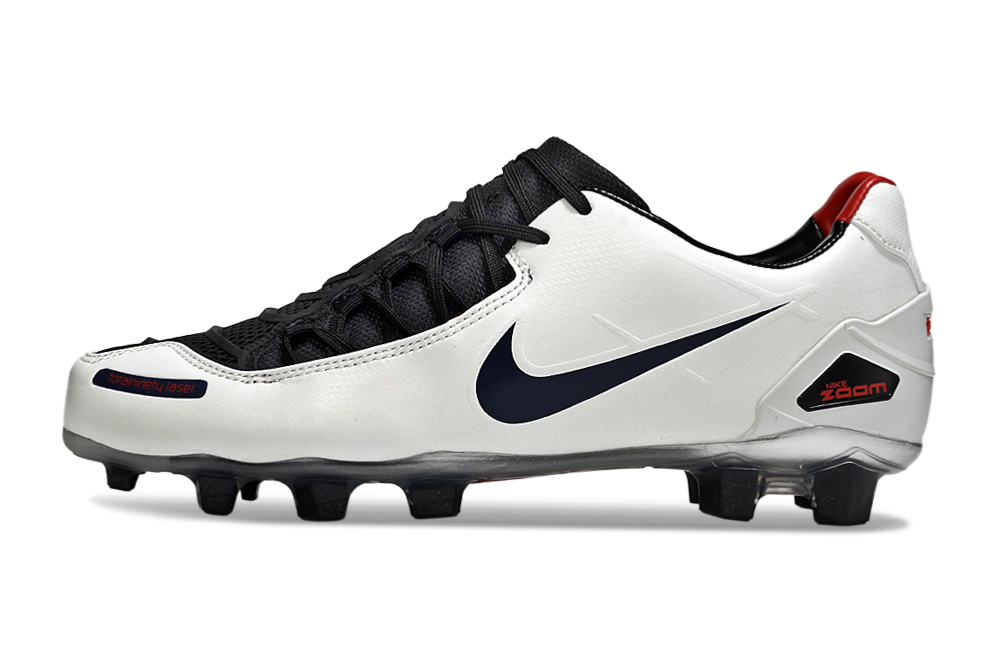 Total 90 Retro Laser Firm Ground Soccer Boots - Black/White