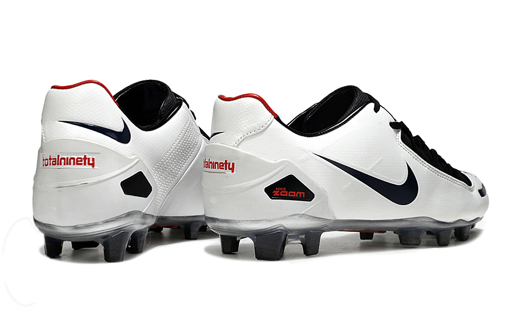 Total 90 Retro Laser Firm Ground Soccer Boots - Black/White