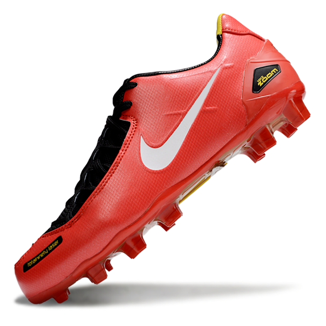 Total 90 Retro Laser Firm Ground Soccer Boots - Red/White/Black