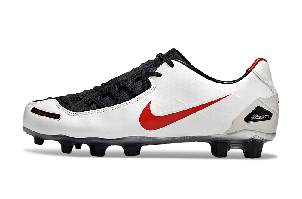 Total 90 Retro Laser Firm Ground Soccer Boots - White/Red/Black