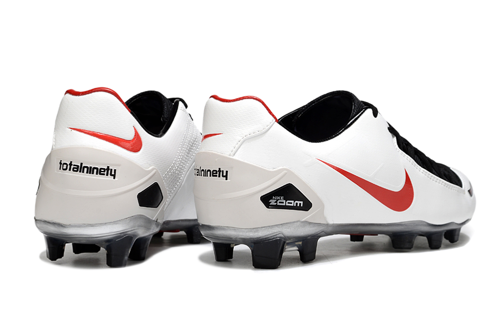 Total 90 Retro Laser Firm Ground Soccer Boots - White/Red/Black