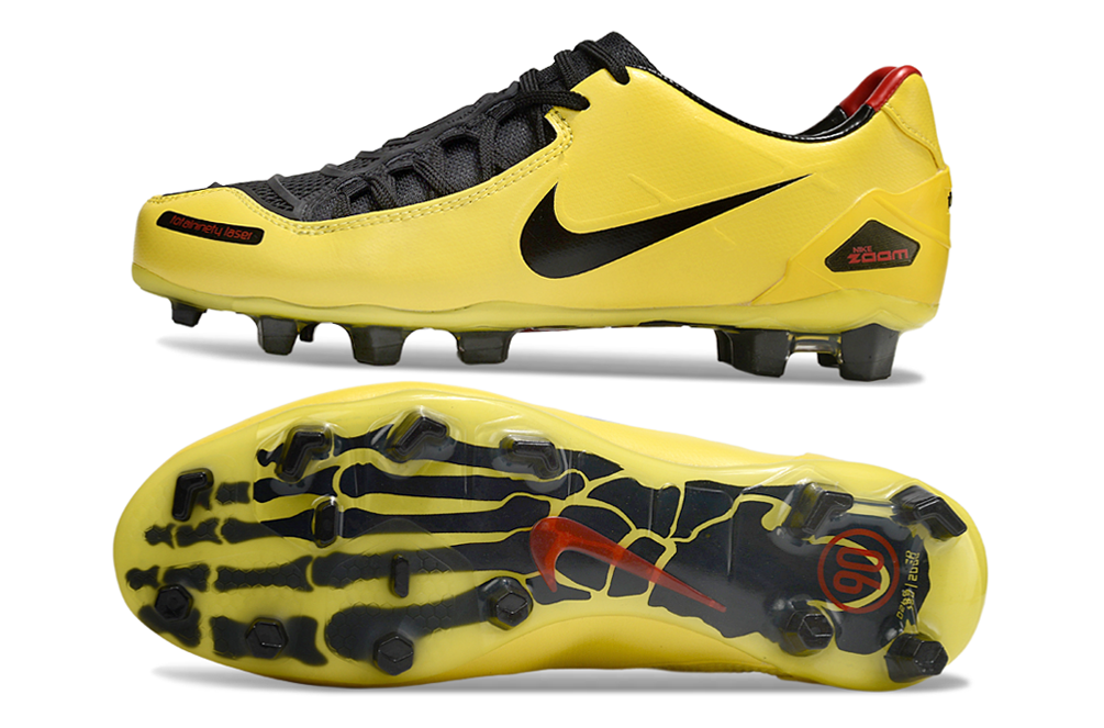 Total 90 Retro Laser Firm Ground Soccer Boots - Yellow/Black